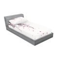 thumbnail image 2 of Ambesonne Floral Fitted Sheet & Pillow Sham Set, Cherry Blossom Flower, Twinxl, Pink Black, 2 of 2