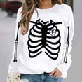 thumbnail image 6 of Inverlee Womens Halloween Sweatshirts Funny Pumpkin Ghost Graphic T-shirt Classic Crewneck Sweatshirt Long Sleeve Dressy Casual Pullover Tops Halloween Party Supplies, 6 of 6