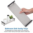 thumbnail image 3 of HONMEET Vanity Tray Bathroom Tray Stainless Steel Water Absorption Light Grey 1 Set Home Organization, 3 of 8