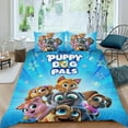 thumbnail image 2 of Puppy Dog Pals Themed Bed Sheet Set Three Piece Set 68x86 In ches Comfortable And Skin Friendly Unique Design Creating A Star Studded Night Home Decor Gifts For Family Friends fans, 2 of 6