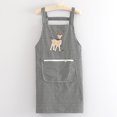 thumbnail image 2 of Delantal de cocina unisex estilo coreano Li con ciervos bordados, 2 of 2