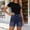 Dark Blue, variant on Jean Shorts for Women High Waisted Trendy Stretchy Denim Shorts 5 Inch Inseam Slim Fit Summer Casual Jorts with Pockets