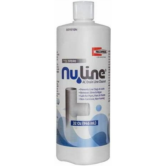 RectorSeal NuLine AC Drain Line Cleaner 97690, Prevent Clogs and Water Leaks, 1 Pack, 32 oz