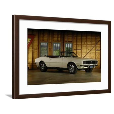 - Chevrolet Camaro 327 rally sport Convertible 1968 Framed Print Wall Art By Simon Clay