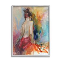 Stupell Industries Contemporary Female Pose Energetic Brush Strokes,16 x 20,Designed by Anne Farrall Doyle