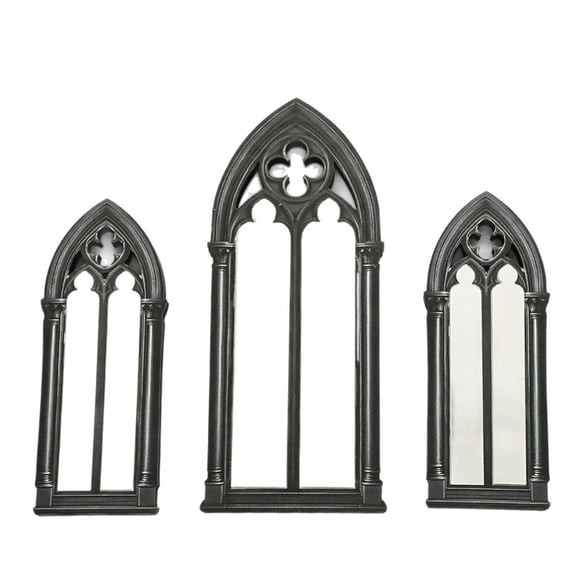 Gieenan Rustics Wood Window Frame Wooden Cathedral Arch Window Wall Decors Farmhouse Wall Art Decors for Home Kitchen Living Room