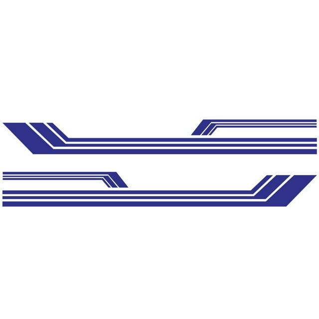 Premium PVC Strip-Style Car Decal for RVs - Blue, Waterproof & Anti-Fading Vinyl Sticker, Self-Adhesive & Removable, 2-Pack Universal Side Decor, Enhances Vehicle Exterior with Cool Attractive Look,