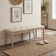 thumbnail image 2 of Costway 1 PCS 47.5” End of Bed Bench with Tufted Decoration & Antiqued Legs for Living Room, 2 of 10