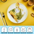 thumbnail image 6 of Qinduosi Floral Sunflower Cocktail Beverage Cloth Napkins Spring Yellow Sunflowers Dessert Napkin for Spring Flower Wedding Holiday Birthday Party Supplies, 6 of 7