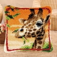 thumbnail image 2 of AMLESO Tapis DIY Fil à Crocheter s Ensemble de Tapis à Broderie (Girafe, 17x17 Pouces), 2 of 8