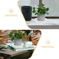 thumbnail image 3 of GOOHOCHY 10 macetas redondas de plástico para plantas, bandeja de goteo, resistente y duradera, para jardín interior y exterior., 3 of 8