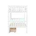 thumbnail image 2 of Bellemave Bunk Bed Twin Over Twin with Storage, Solid Wood Bunk Bed Frame with 2 Drawers, Twin Bunk Beds Built-in Ladder for Bedroom  (White), 2 of 8