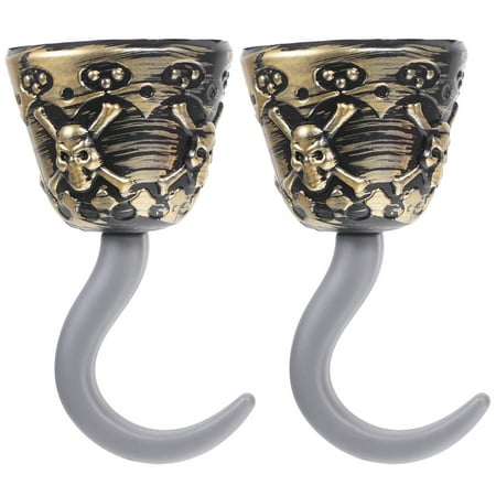 

2pcs Halloween Hooks Plastic Hooks Pirate Hooks Halloween Party Supplies