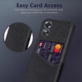 thumbnail image 2 of PU Leather Cloth Coated Phone Case with Card Holder for A17 4G Models, 2 of 4