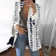 thumbnail image 2 of Gibobby Blazer de mujer elegante Blazer ligero para mujer con botones de solapa ajuste delgado para trabajo y oficina(Naranja,G), 2 of 5