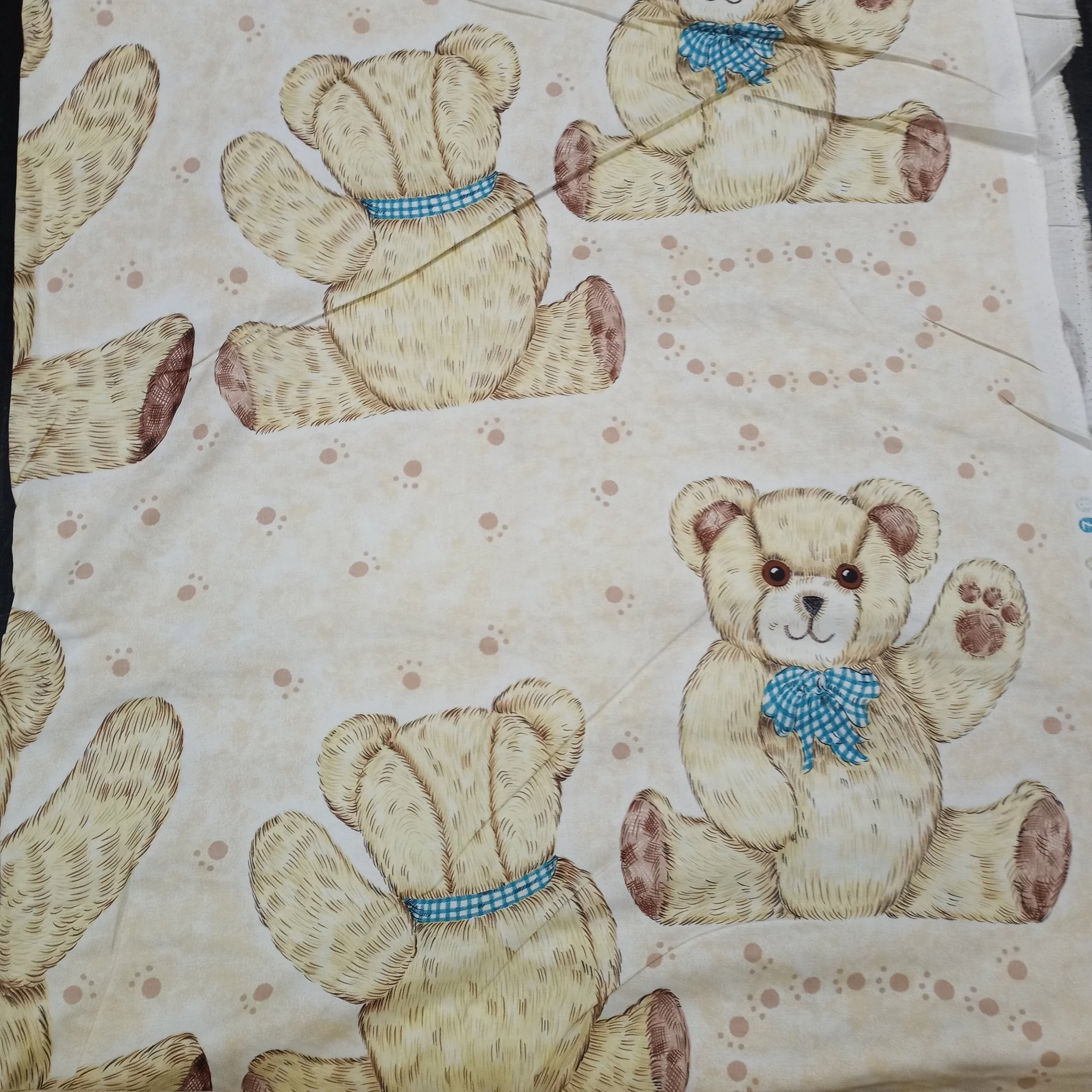 Teddy Bears Blue Cotton Fabric - Walmart.com