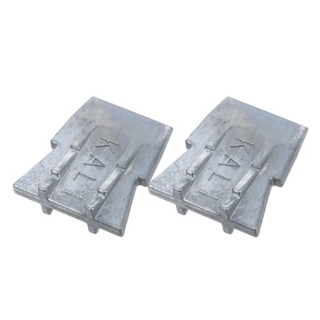 FELTECHELECTR Metal Wedge Silver 2Pcs 1.2x0.8x0.4In
