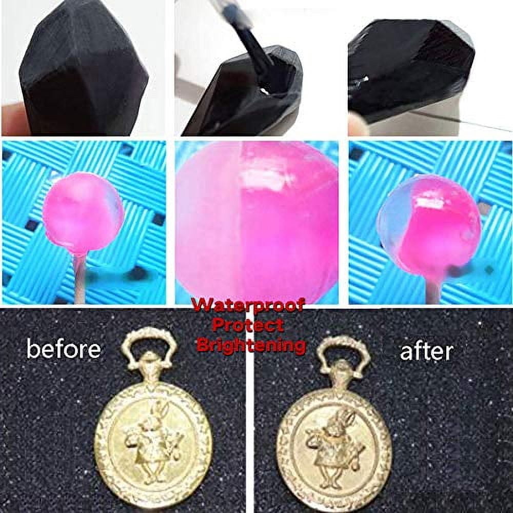 1KG Upgrade Clear Odorless Hard Resin + Portable Led Lamp+15Pigment+Shine Oil +12Pcs Type of Silicone Resin Tool Cup Stick, Mat and Finger Cots for Jewelry Making Casting and Coating