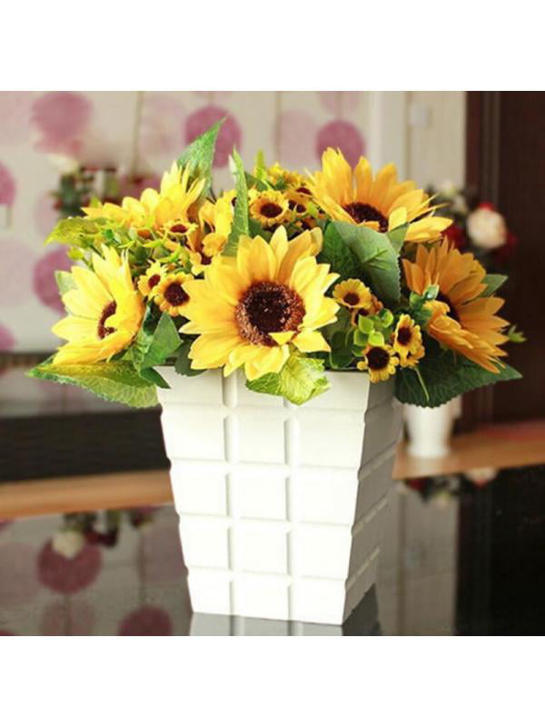 Details about   7 Heads Artificial Sunflowers Fake Flower Bouquet Home Wedding Party Decoration 