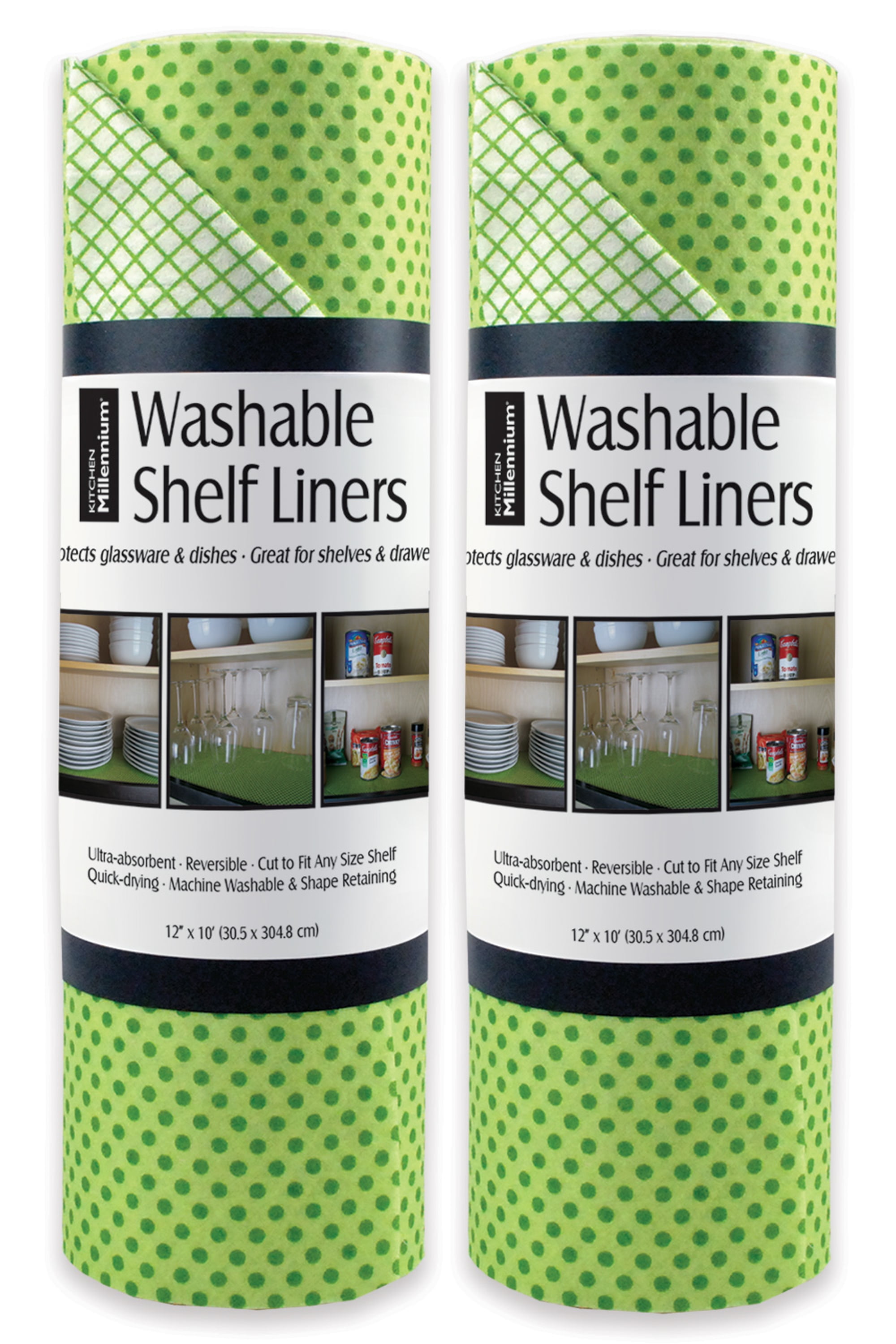 DII Non Adhesive Cut to Fit Machine Washable Shelf Liner Paper For Kitchen Shelves