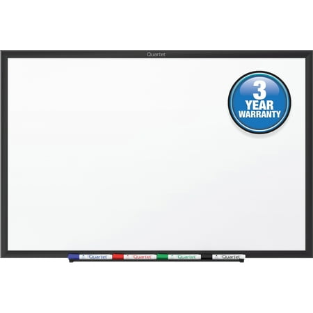 Quartet Classic Whiteboard, 3' x 2', Black Aluminum Frame (S533B)