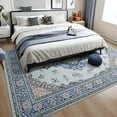thumbnail image 3 of TWINNIS Area Rug for Living Room Persian Rug Vintage Boho Carpet for Bedroom,Gray/Blue,5'x7', 3 of 7