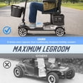 thumbnail image 4 of REARFIT Foldable 4 Wheels Mobility Scooter for Seniors, Electric Wheelchair with Detachable Battery, Dual Baskets, Cup & Phone Holder, 330lbs, Silver, 4 of 12