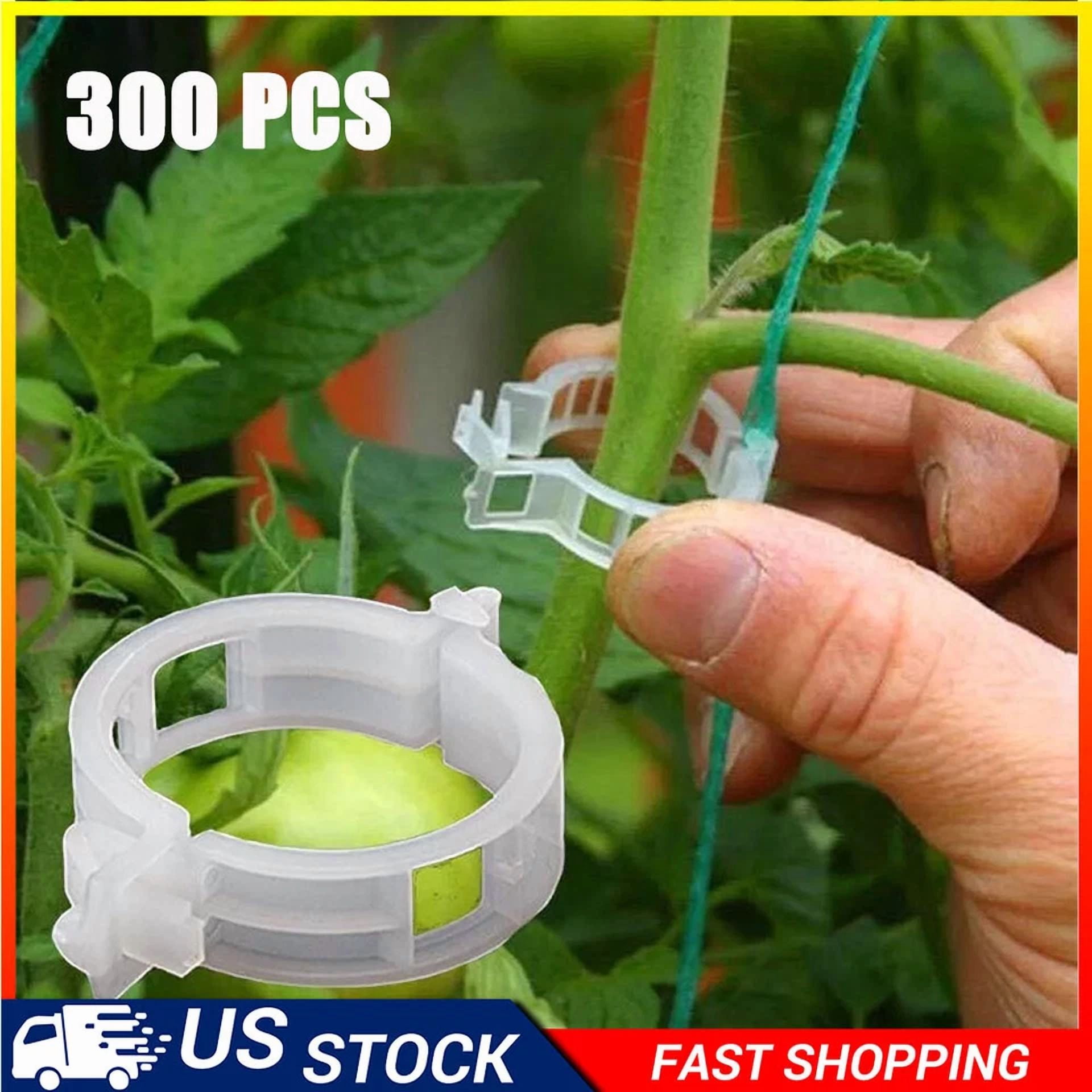 PURELY- 300X Useful Tomato Veggie Garden Plant Support Clips Trellis Twine Greenhouse Us
