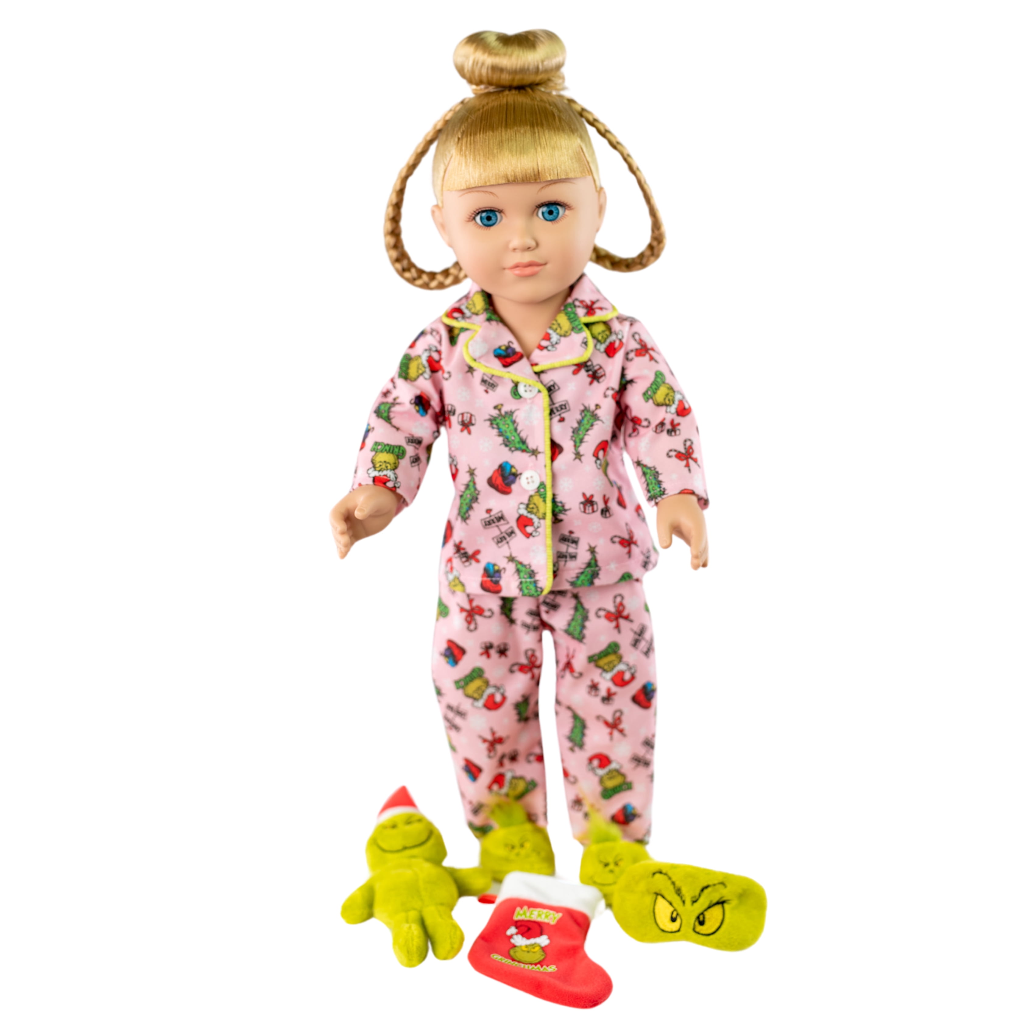My Life As Poseable Grinch Sleepover 18 inch Doll, Blonde Hair, Blue Eyes