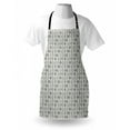 thumbnail image 4 of Umbrella Apron, Repetitive Rainy Weather Accessories Striped Background Illustration, Unisex Kitchen Bib with Adjustable Neck for Cooking Gardening, Adult Size, Pale Grey and Eggshell, by Ambesonne, 4 of 4