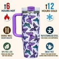 thumbnail image 5 of 30oz Butterfly Tumbler With Handle Lid and Straw- Purple Butterfly Stainless Steel Insulated Tumblers Travel Mug Coffee Cup-Gifts for Women Girls, 5 of 6