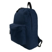 K-Cliffs Unisex Classic 18 School Backpack with Curved Padded Shoulder Straps Teen-Adults, Navy