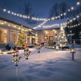 thumbnail image 6 of BinKFF 31.5'' Mini Artificial Christmas Tree with LED Lights, Pre-Lit Snow Flocked Xmas White Trees, Christmas Porch Decorations Small Fake Trees for Outdoor, Home, Porch & Yard, 6 of 7