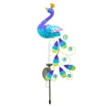 thumbnail image 1 of Lámpara Solar Pavo Real Pluviómetro Solar Pavo Real Lámpara Solar Lámpara Césped Pavo Real Hierro Forjado [con Vídeo], 1 of 5