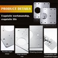 thumbnail image 3 of Placa de reparación de bisagras de gabinete Kit de soportes de reparación de bisagras de acero inoxidable Kit de placa de reparación de bisagras de puerta de armario de cocina Incluye tornillos de fij, 3 of 6