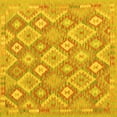 thumbnail image 1 of Ahgly Company Indoor Square Southwestern Yellow Country Area Rugs, 6' Square, 1 of 4