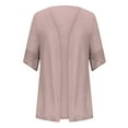 thumbnail image 3 of Women's Lightweight Cardigan Open Front Casual Cover Up Soft Summer Beach Kimono Tops Elegant Loose Fit Pure Color, 3 of 5