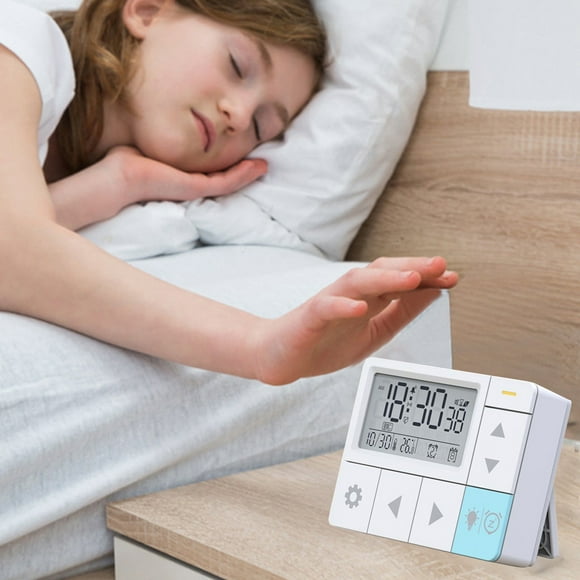 Multifunction Clock Multifunction Timer Desk Clock Large Display Silent Sleep Electronic Clock Kitchen Cooking Timer Home Gifts Fathers Day Gifts