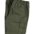thumbnail image 2 of Galaxy Mens Cargo Twill Casual Jogger Pants, Green, Large, 2 of 3