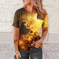 thumbnail image 2 of Penkiiy Chemise Imprimée Galaxie, Mode Décontractée Printemps et Été 2024 pour Femmes T-Shirt à Manches Courtes Col Rond Imprimé Ciel m Multicolore, 2 of 6