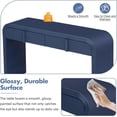 thumbnail image 6 of 55'' Fluted Console Table with Storage Drawers, Wood Modern Curved Entryway Table with Storage for EntryWay, Hallway, Foyer (Navy Blue), 6 of 9