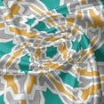 thumbnail image 5 of Ambesonne Teal Valance Pack of 2, Oriental Eastern Design, 54"X12", Mustard Teal and Grey, 5 of 5