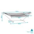 thumbnail image 3 of Sunnydaze Large Double Wide Two-Person Polyester Rope Hammock with Steel Stand - 400 lb Weight Capacity/15' Stand - Brown, 3 of 8