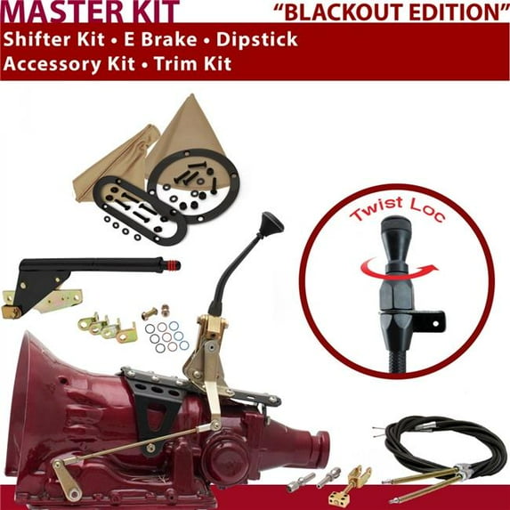 American Shifter 4L60E Shifter Kit 8 in. E Brake Cable Trim Kit Dipstick for D5F7F