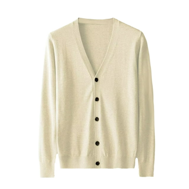 Cardigan à Col Rond Ajusté pour Hommes à Manches Longues avec Fermeture Éclair, Manteau de Base Décontracté pour Hommes, Cardigan Surdimensionné en Laine Tricotée pour Hommes, Cardigans pour Hommes avec Fermeture Éclair, Chandails à Boutons pour Hommes