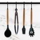 thumbnail image 3 of Juego de 31 utensilios de cocina resistentes al calor con mango de madera de silicona y soporte, no tóxicos, espátulas, cucharas, pinzas, cuchillos, utensilios, 3 of 7