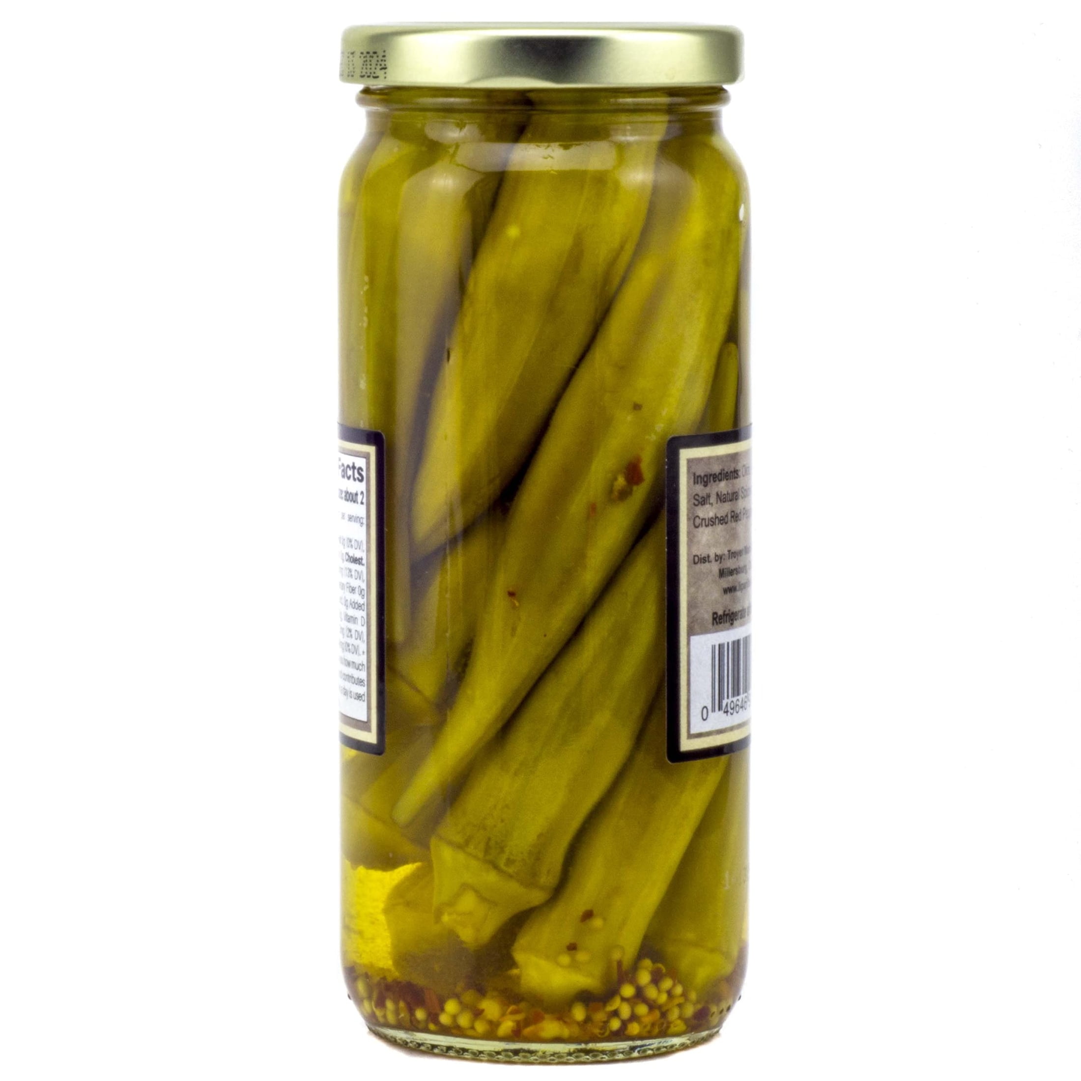 Fresh All Natural Hot Pickled Okra from Amish Country Pack of Two 16 oz Jars