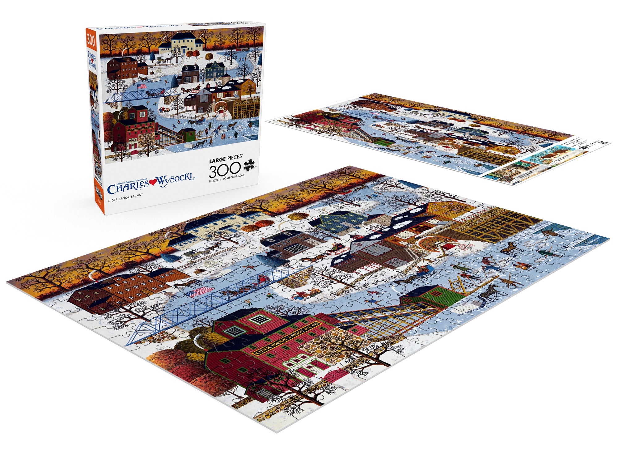 Buffalo Games Cider Brook Farms 300-Piece 21.25 x 15-Inch Interlocking Jigsaw Puzzle for Adults Ages 14+