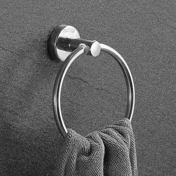 Nickel Bathroom Towel Ring - SUS304 Stainless Steel Bathroom Towel Rack, Adhesive Wall Mounted Hand Towels Holder, Towel Hanger for Bathroom Organize