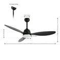 thumbnail image 3 of JONATHAN Y Audie 52" 1-Light Classic Industrial Iron/Plastic Mobile-App/Remote-Controlled 6-Speed Propeller Integrated LED Ceiling Fan, Black, 3 of 8